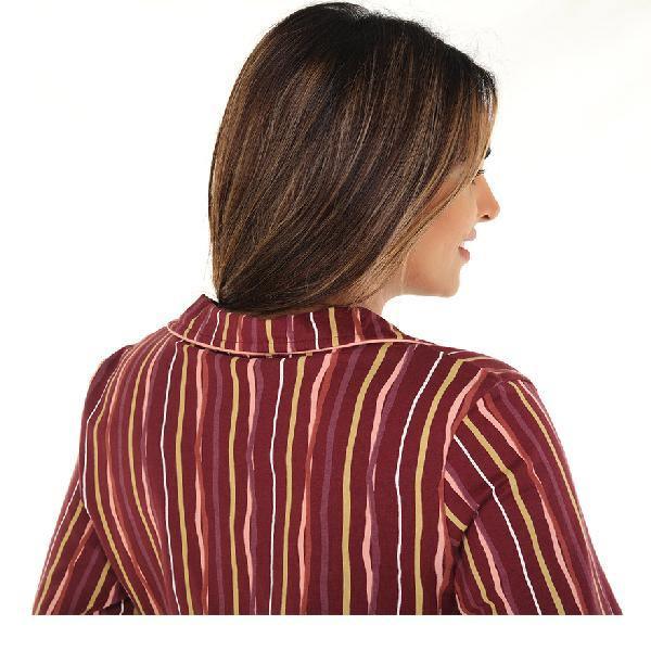Stripes Design Front Open Shirt & PJ Nightdress