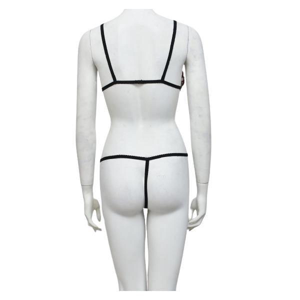 Stylish Bra for Honeymoon See Through Embroidered Bra Panty Set