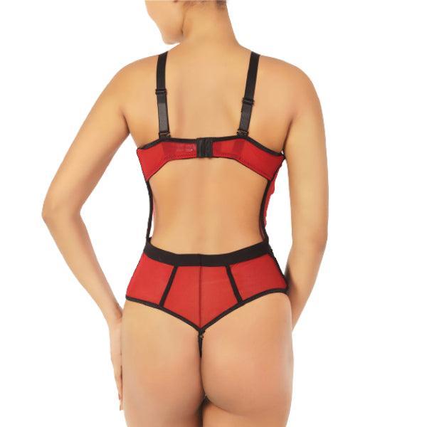 Stylish Women's Exotic Teddy Bodysuit Padded Sweetheart Neckline