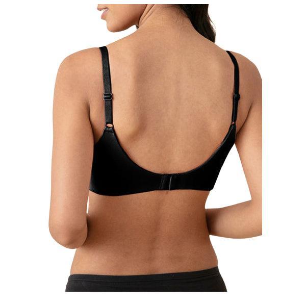 T-shirt Padded Wireless Bra With Broad Smooth Wings | Cotton Everday Bra- Black