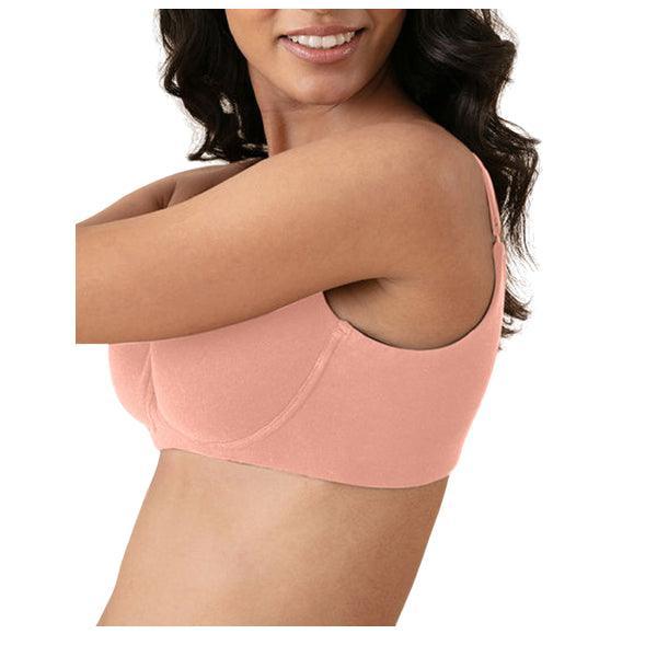 T-shirt Padded Wireless Bra With Broad Smooth Wings | Cotton Everday Bra- Pink