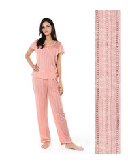 Tahari Pointelle Knit Capri Pajama 2 Piece Set