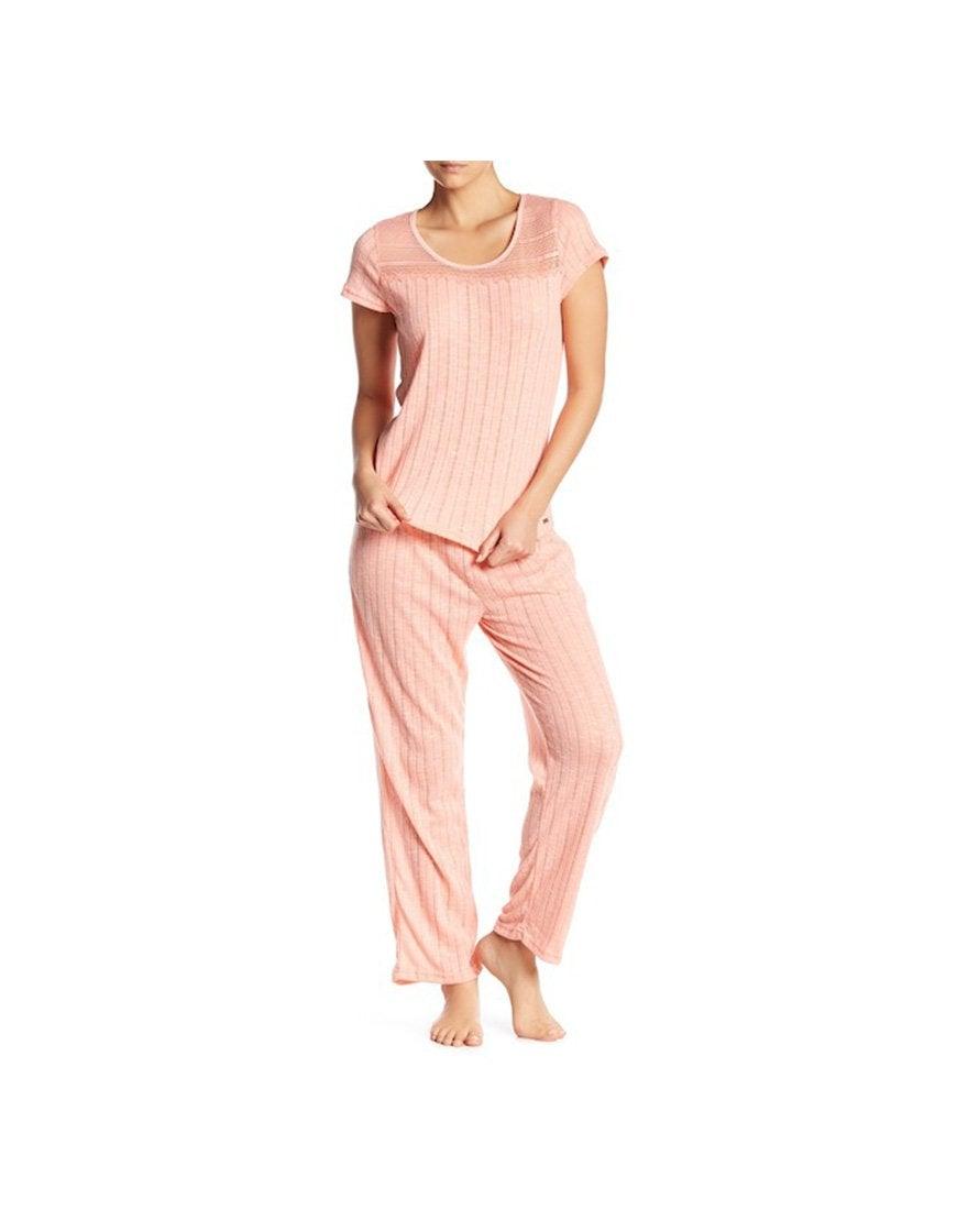 Tahari Pointelle Knit Capri Pajama 2 Piece Set