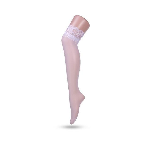 Thigh High Silk Stocking White Ladies Stocking Seamless Leggings Plus Size Thigh High Socks