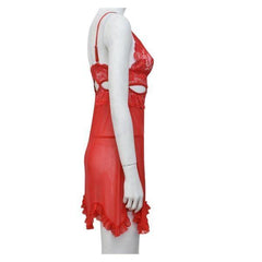 Transparent Short Babydoll Nighty Semi Transparent Net Nighty-Shapewear.pk