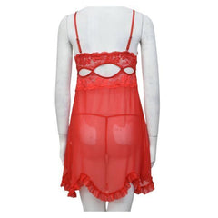 Transparent Short Babydoll Nighty Semi Transparent Net Nighty-Shapewear.pk