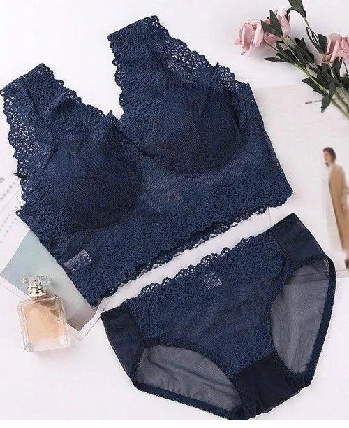 Tube Bralette Padded Bra Panty Set Women Lace Bra Panty Set Sexy Lingerie