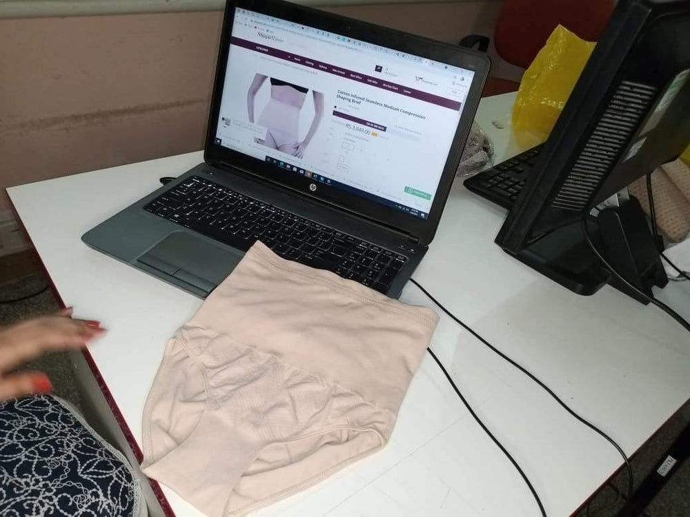 Tummy Control High-Waist Panty Cotton Infused Seamless Medium Compression Shaping Brief