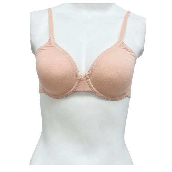 Soft Padded Push-Up Bra with Adjustable Straps Multi Lines Solid Padded Bra  –