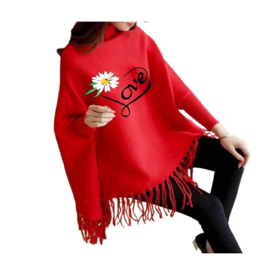 Winter Collection Printed poncho Top For Women Online in Pakistan | Winter Collection at Shapewear.pk