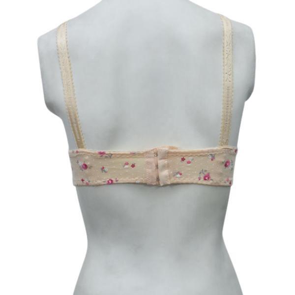 Wirefree Non Padded Bra Printed Fabric Woven Bra For Women Plus Size Bra