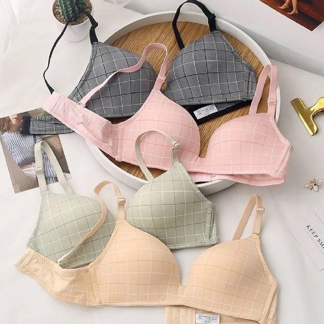 Wireless Push Up Bra Thin Cup Seamless Pushup Non-wired Strap Comfortable Bra Pack of 2