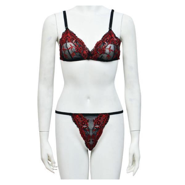 Polyester Floral Maroon Night dress, Bra Panty Set at Rs 80/piece