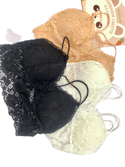 Women Lace Sexy Top Sun Sleeveless Solid Tops Unpadded Bralette Bra | Club Crop Tank Free Size lingerie