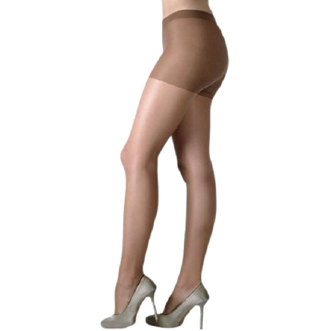 Women's Skin Panty Hose | Ladies Control Top Reinforced Toe Thigh High Panty Hose