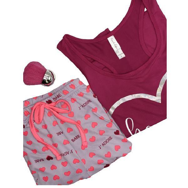 Women Sleeveless Tank Top Capri Pajama Set Girls Summer Sleeveless Tank Top & Capri Pant Set
